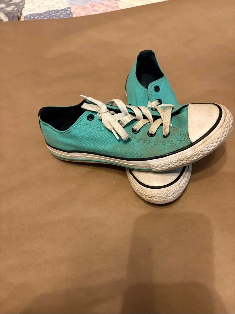 Converse Kids Teal Low-Top Canvas Sneakers